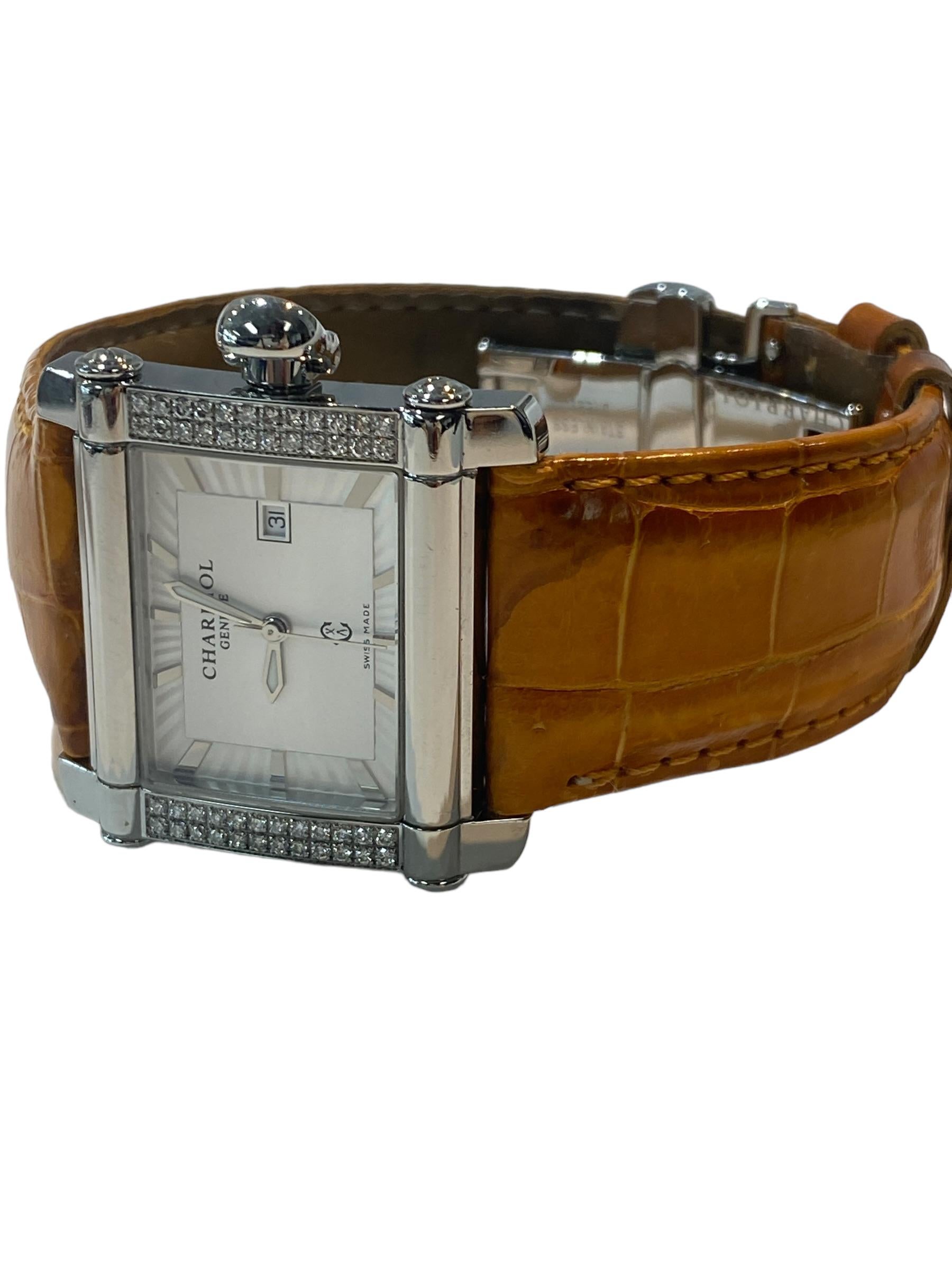 Philippe Charriol, Diamant-Uhr .50 Karat Schweizer Uhr Schweizer Uhrwerk CCHL (Rundschliff)