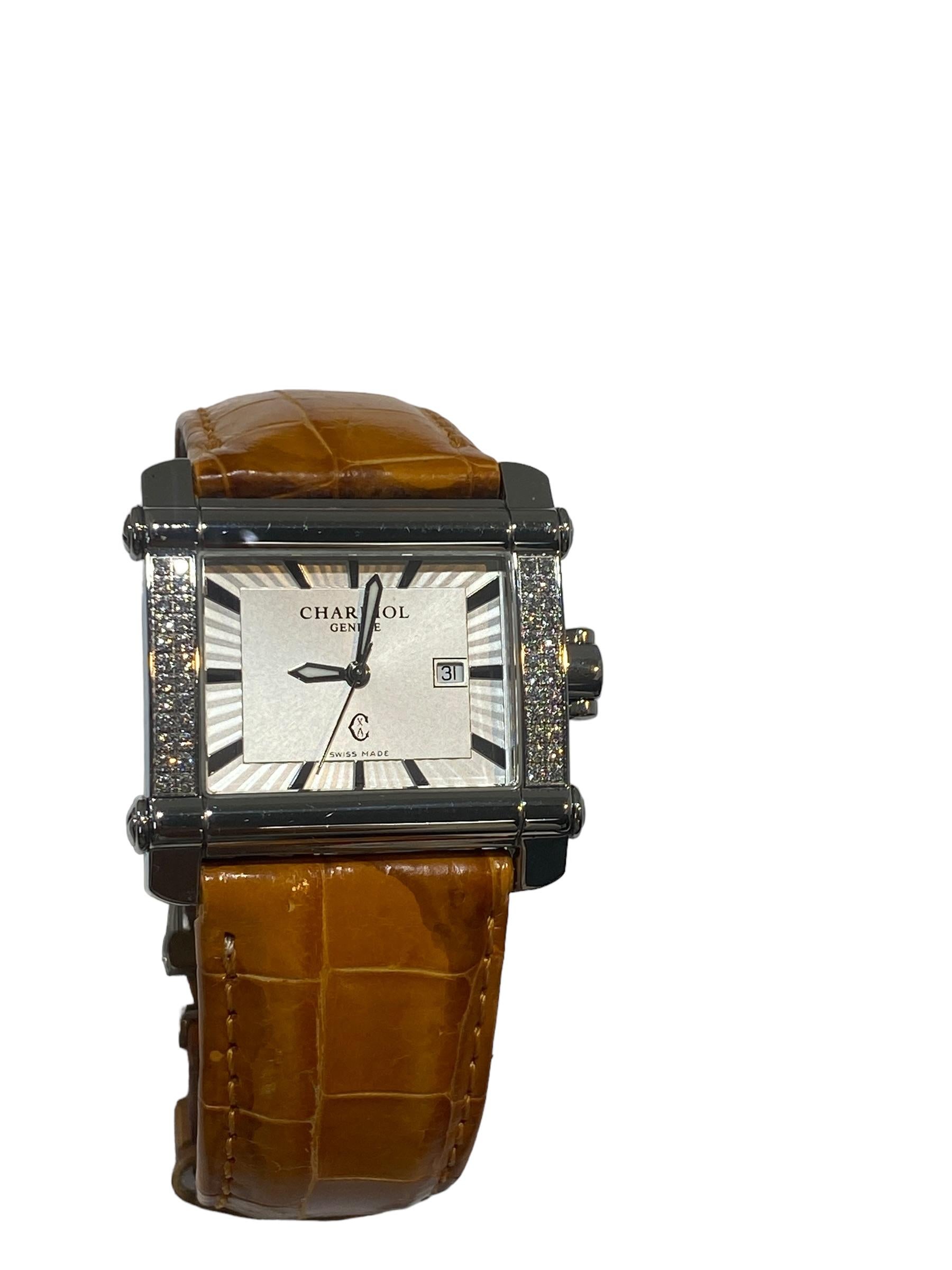 Philippe Charriol, Diamant-Uhr .50 Karat Schweizer Uhr Schweizer Uhrwerk CCHL im Zustand „Gut“ in Laguna Hills, CA