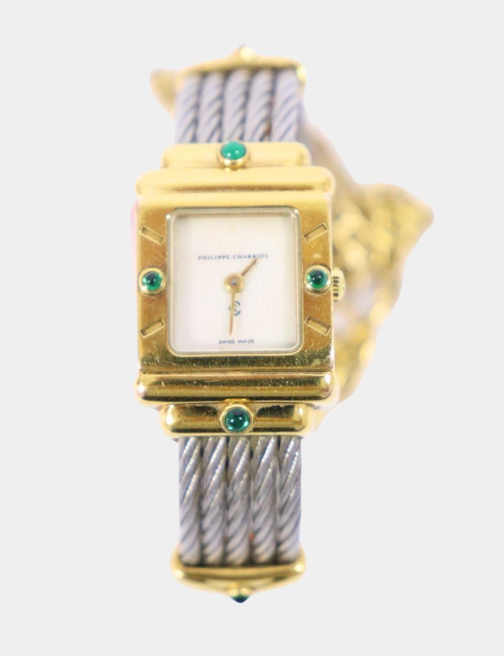 Philippe Charriol Silver Stainless Steel Celtica Women's Watch.

Material: Stainless steel
Movement Type: Quartz
Case Diameter: 20 MM
Bracelet Length: 15.5
Condition: Good