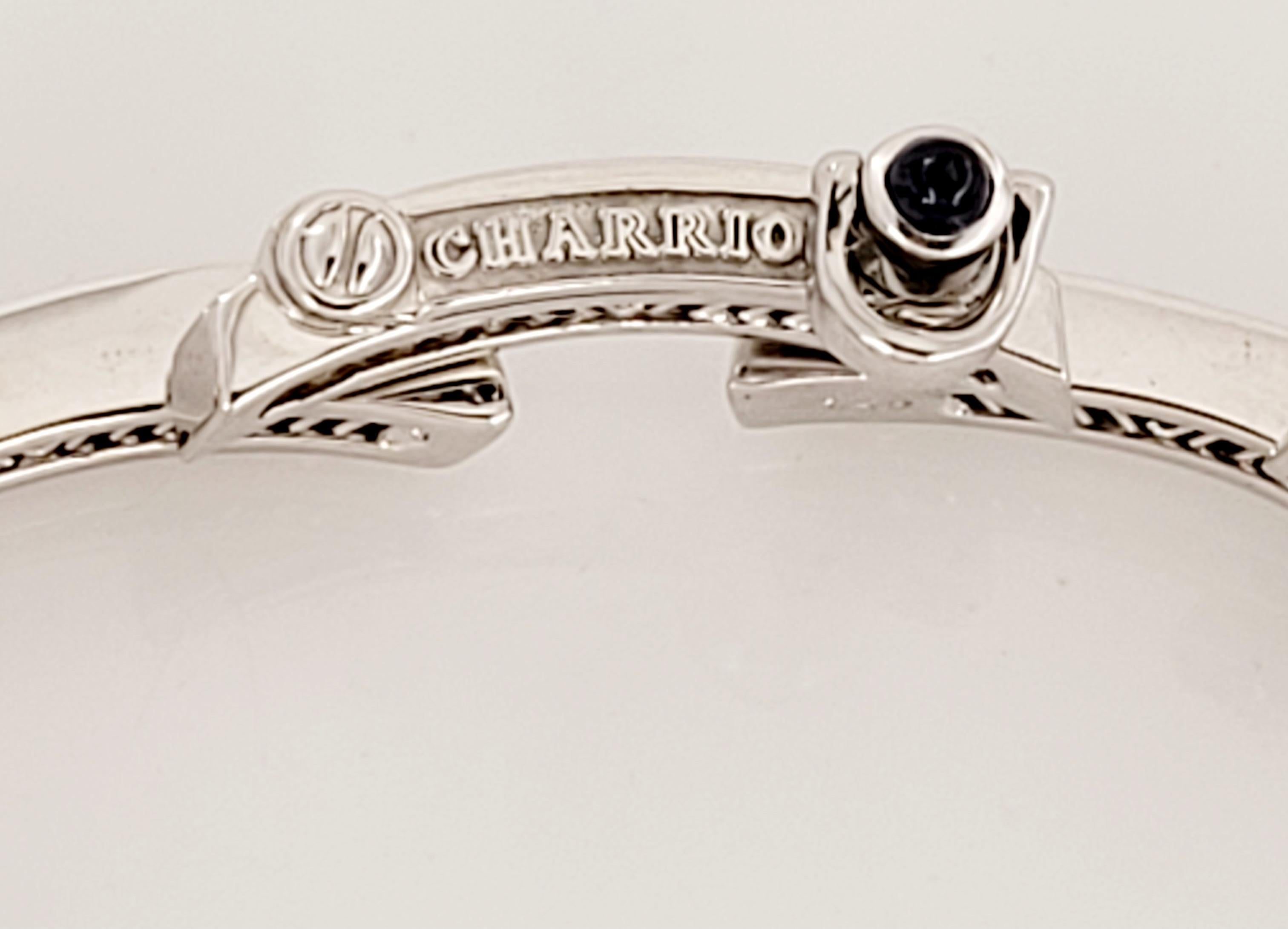 Round Cut Philippe Charriol Double Row Bracelet Pave Diamond 2.0CTW For Sale