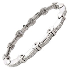 Philippe Charriol Pulsera Seccional de Diamantes Oro Blanco 18k