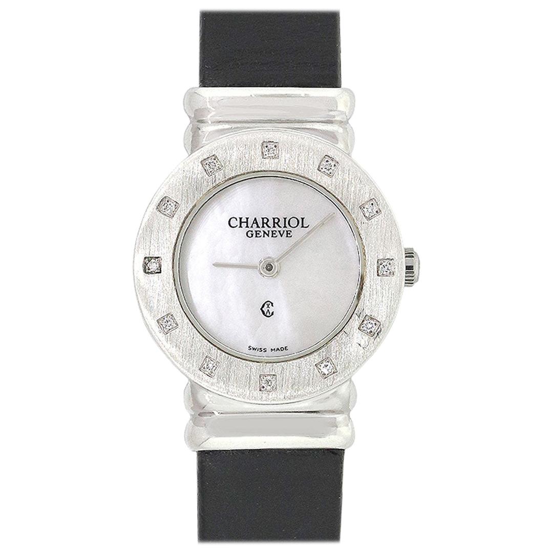 Philippe Charriol Sterling Silver Mother of Pearl Dial Ladies Watch