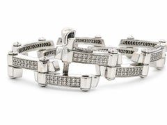 Philippe Charriol Unisex 18k Gold 1.20ctw Diamond Link Bracelet w/ Screw Clasp