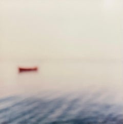 Großes chromogenes montiertes C Print Foto Griechenland, Meeresszene mit Boot Foto