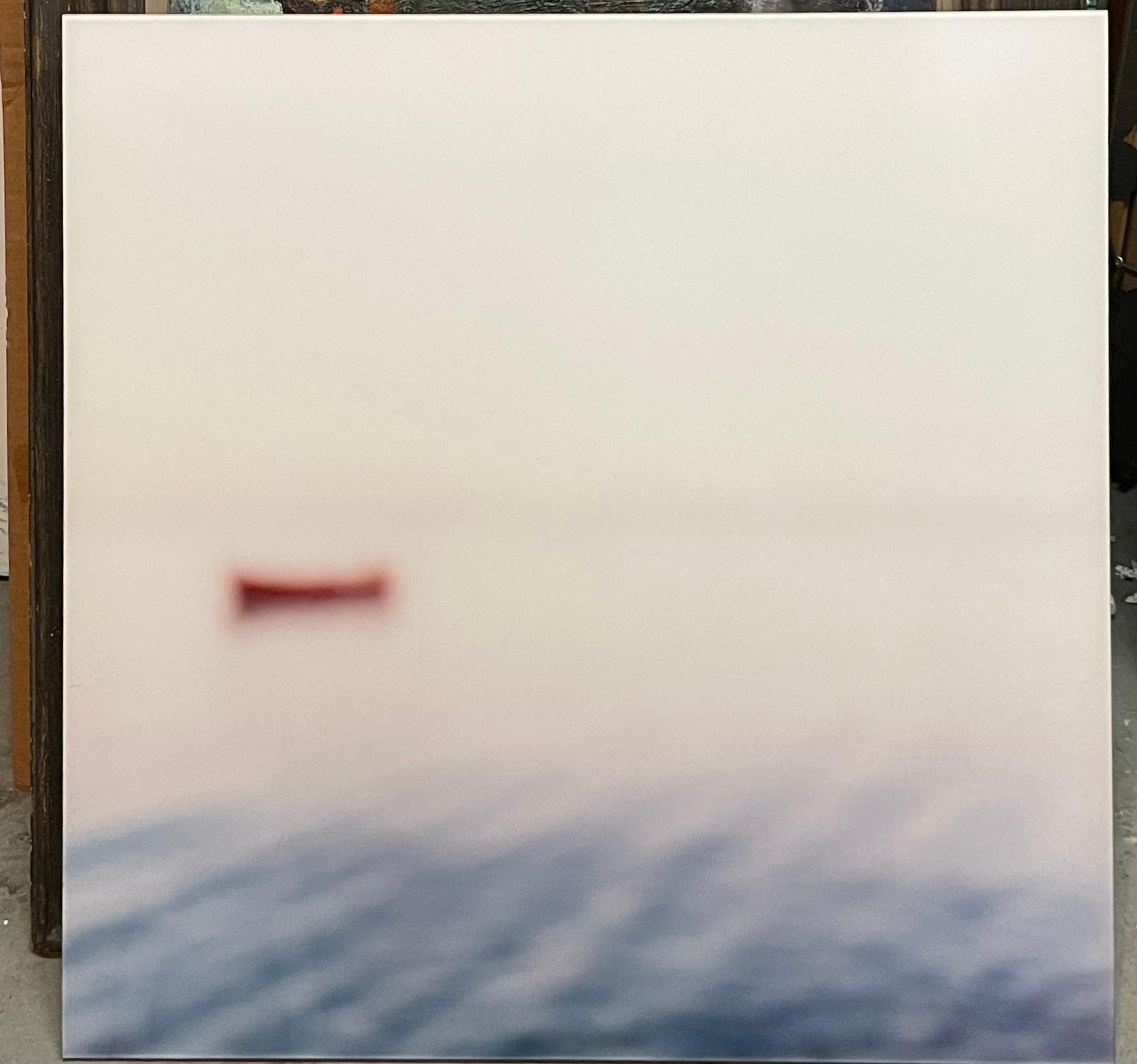 Large Chromogenic Mounted C Print Photograph Greece, Ocean Scene with Boat Photo For Sale 4