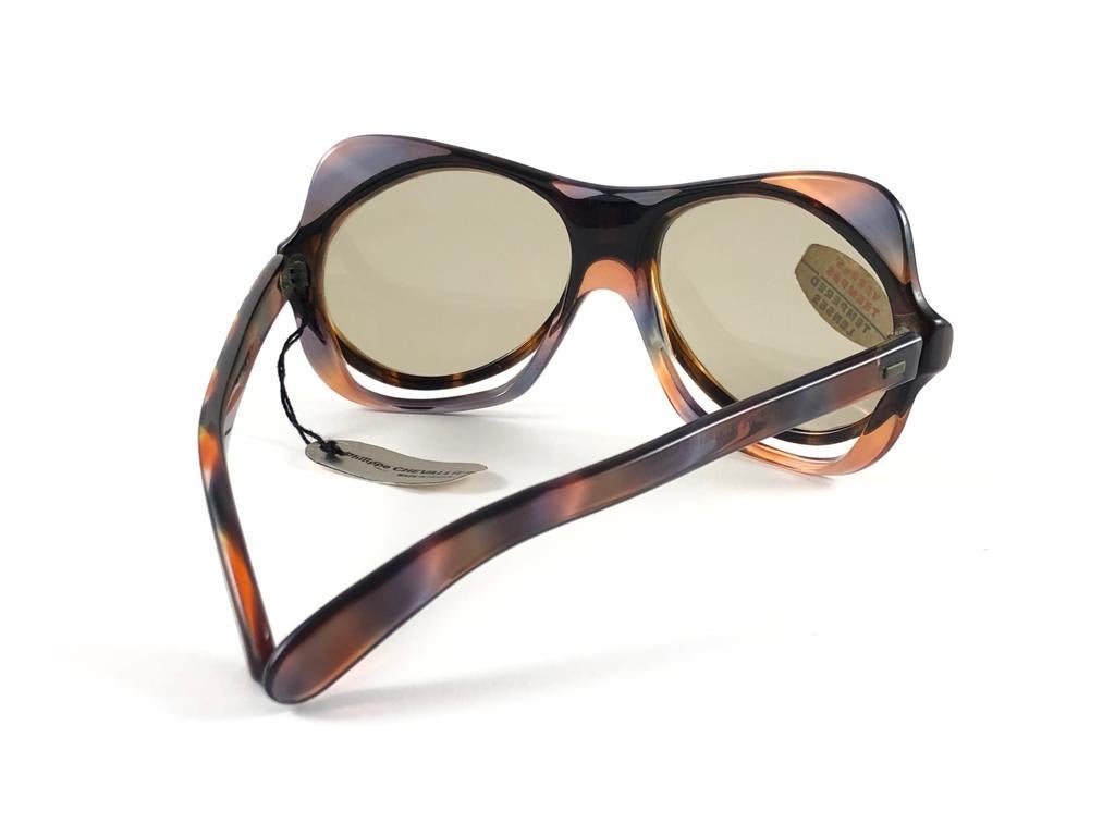 Philippe Chevallier Vintage Avant Garde Translucent Sunglasses, 1960s  For Sale 3