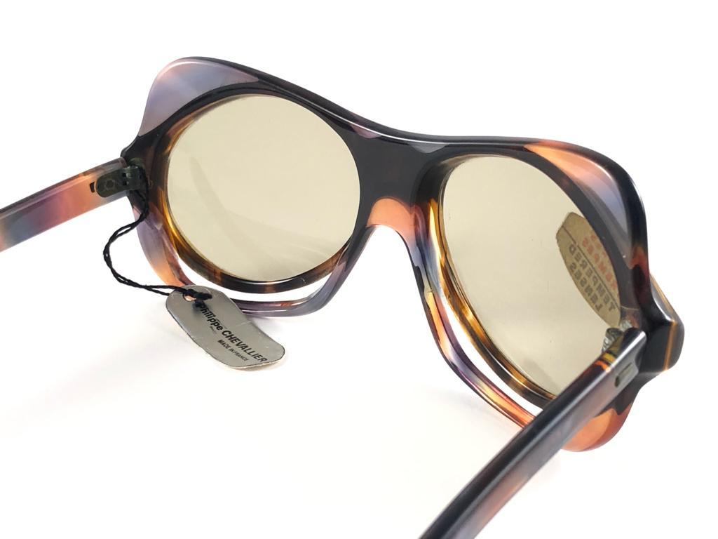 Philippe Chevallier Vintage Avant Garde Translucent Sunglasses, 1960s  For Sale 1