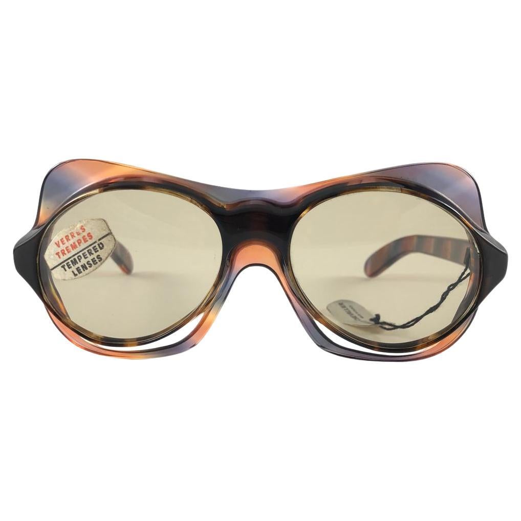 Philippe Chevallier Vintage Avant Garde Translucent Sunglasses, 1960s  For Sale