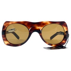 Philippe Chevallier Vintage Avant Garde Translucent tortoise Sunglasses 1960s 