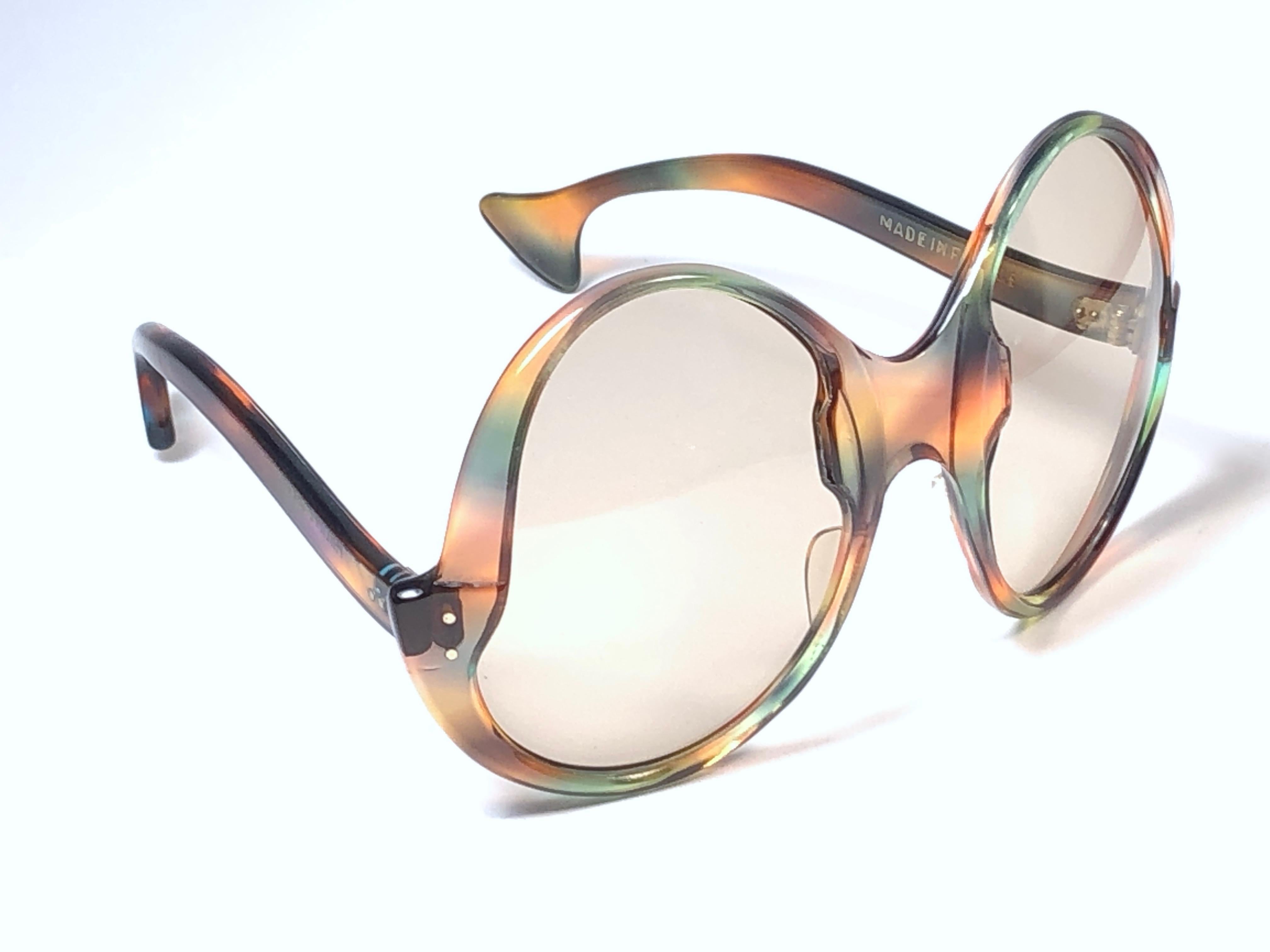 Men's Philippe Chevallier Vintage Multi Color Oversized Sunglasses, 1960s