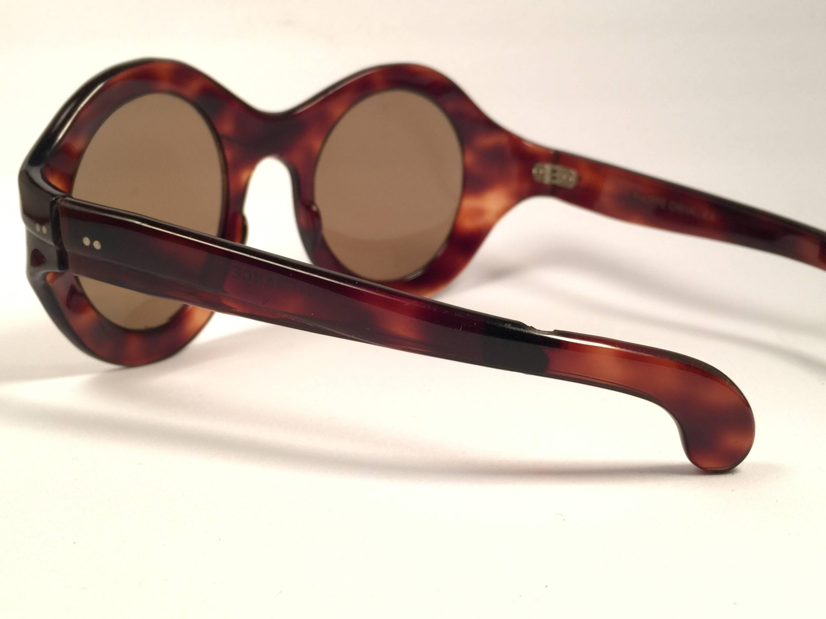 Brown Philippe Chevallier Vintage Tortoise Oversized Sunglasses, 1960s 