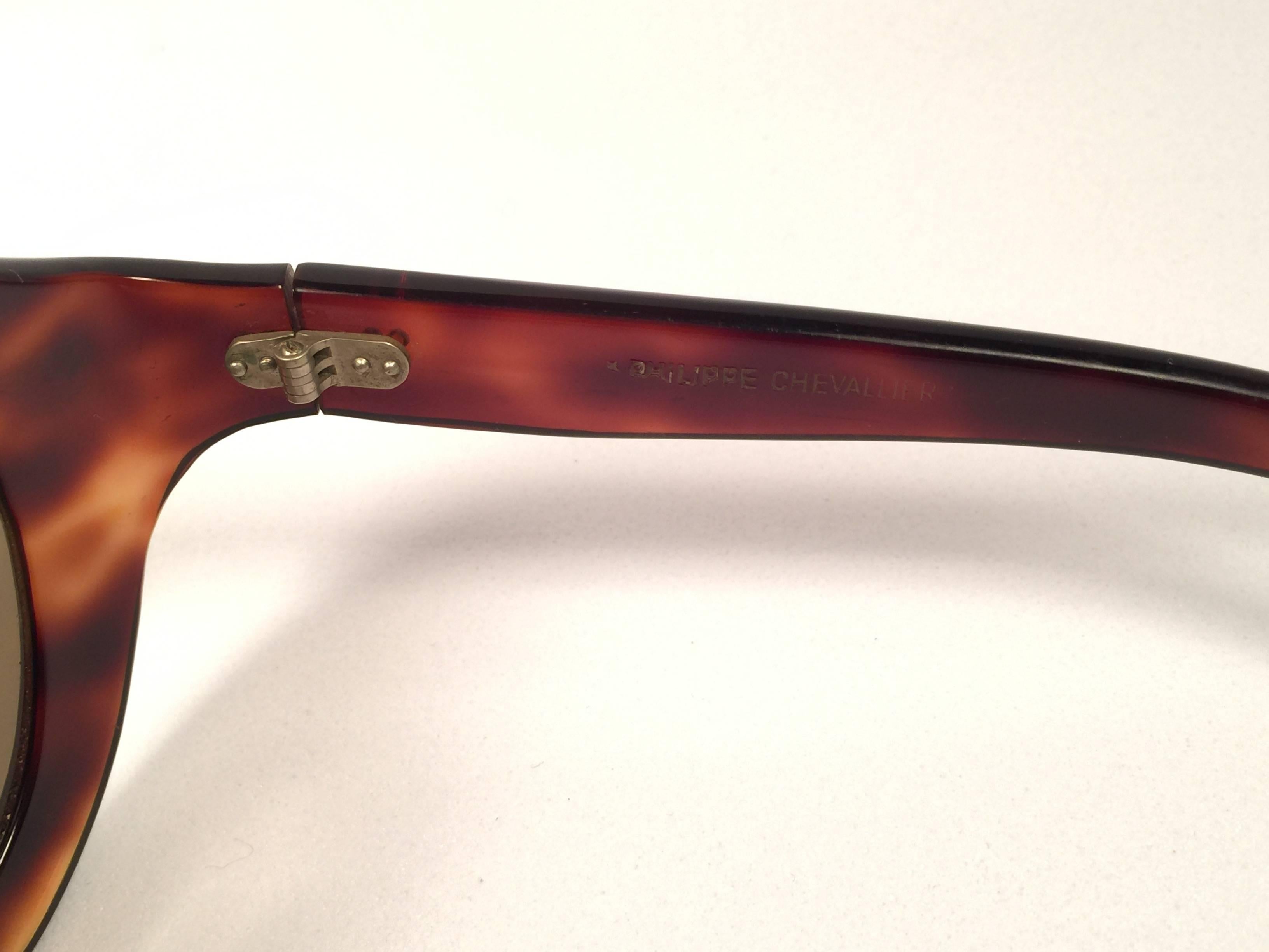 Philippe Chevallier Vintage Tortoise Oversized Sunglasses, 1960s  In New Condition In Baleares, Baleares