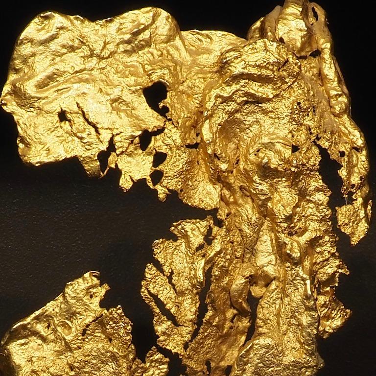 French Philippe Cheverny Gilded Abstract Sculpture, Circa 1970 For Sale