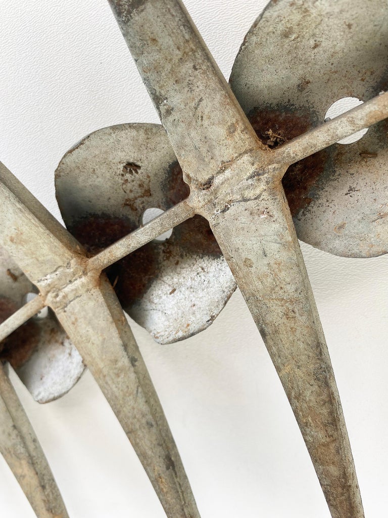 Philippe Claisse Abstract Steel Wall Sculpture "Milles Pattes", France