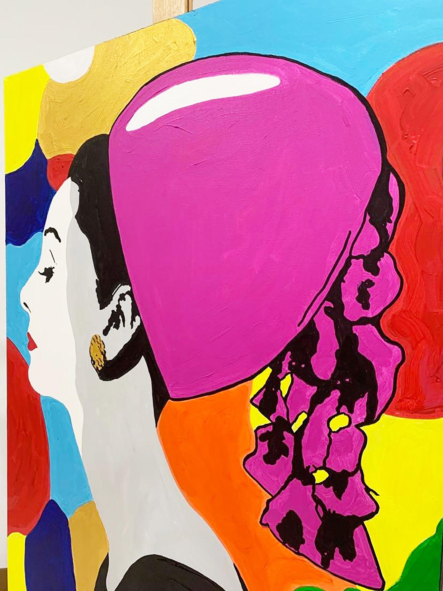 AUDREY (PINK), Painting, Acrylic on Canvas For Sale 1