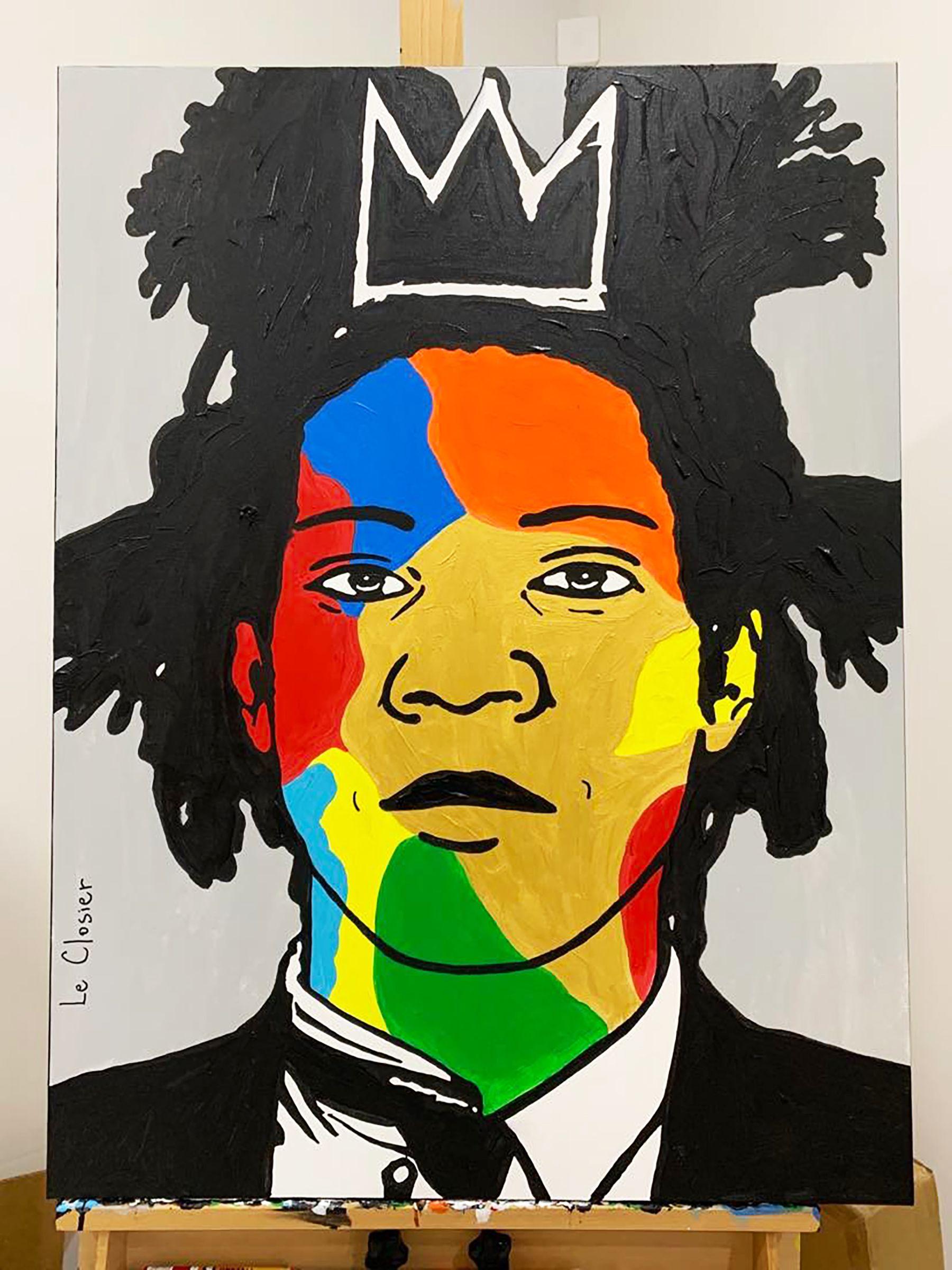 basquiat crown canvas