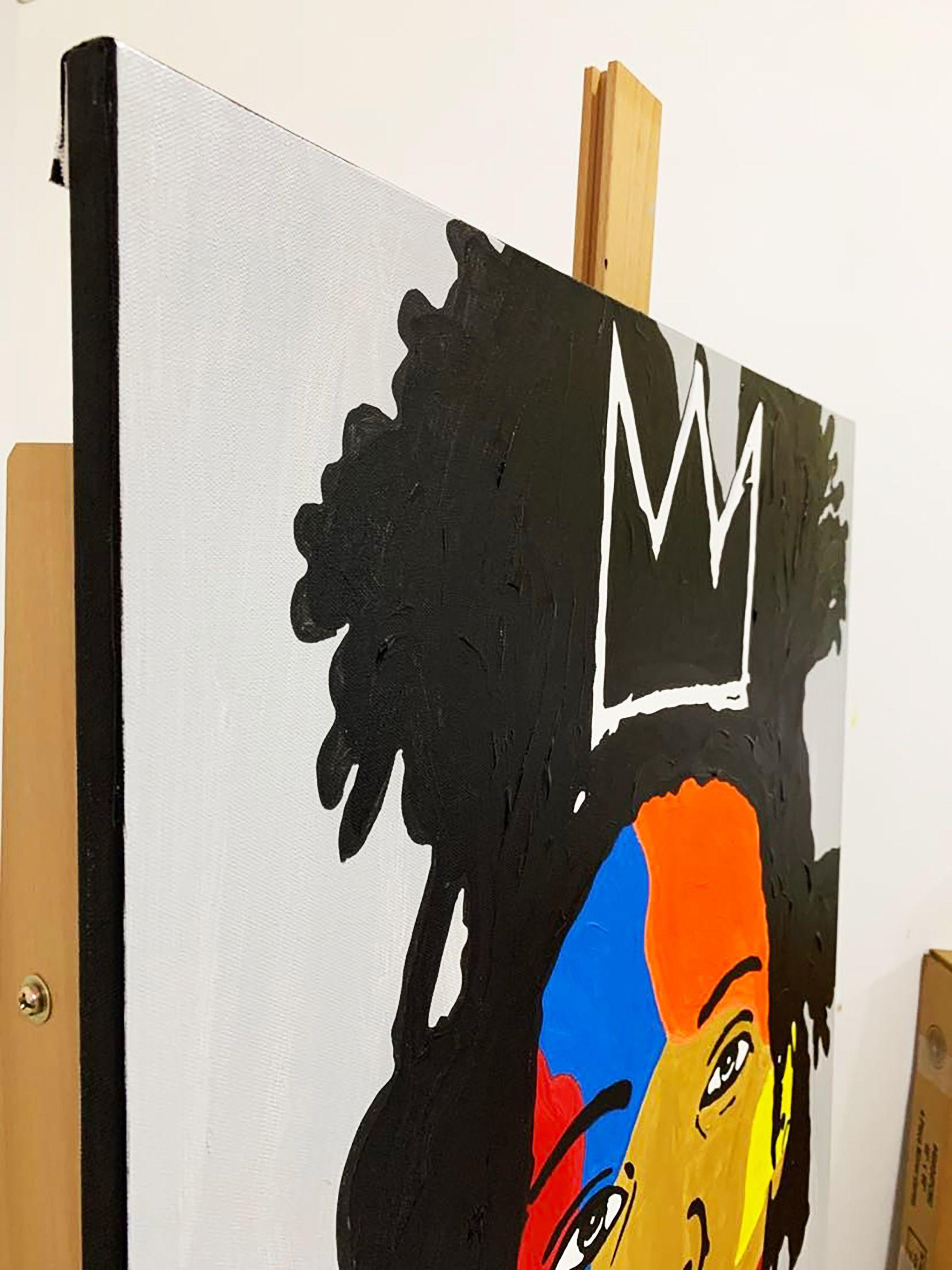 BASQUIAT (CROWN), Painting, Acrylic on Canvas For Sale 1
