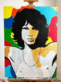 Peinture, acrylique sur toile, JIM MORRISON