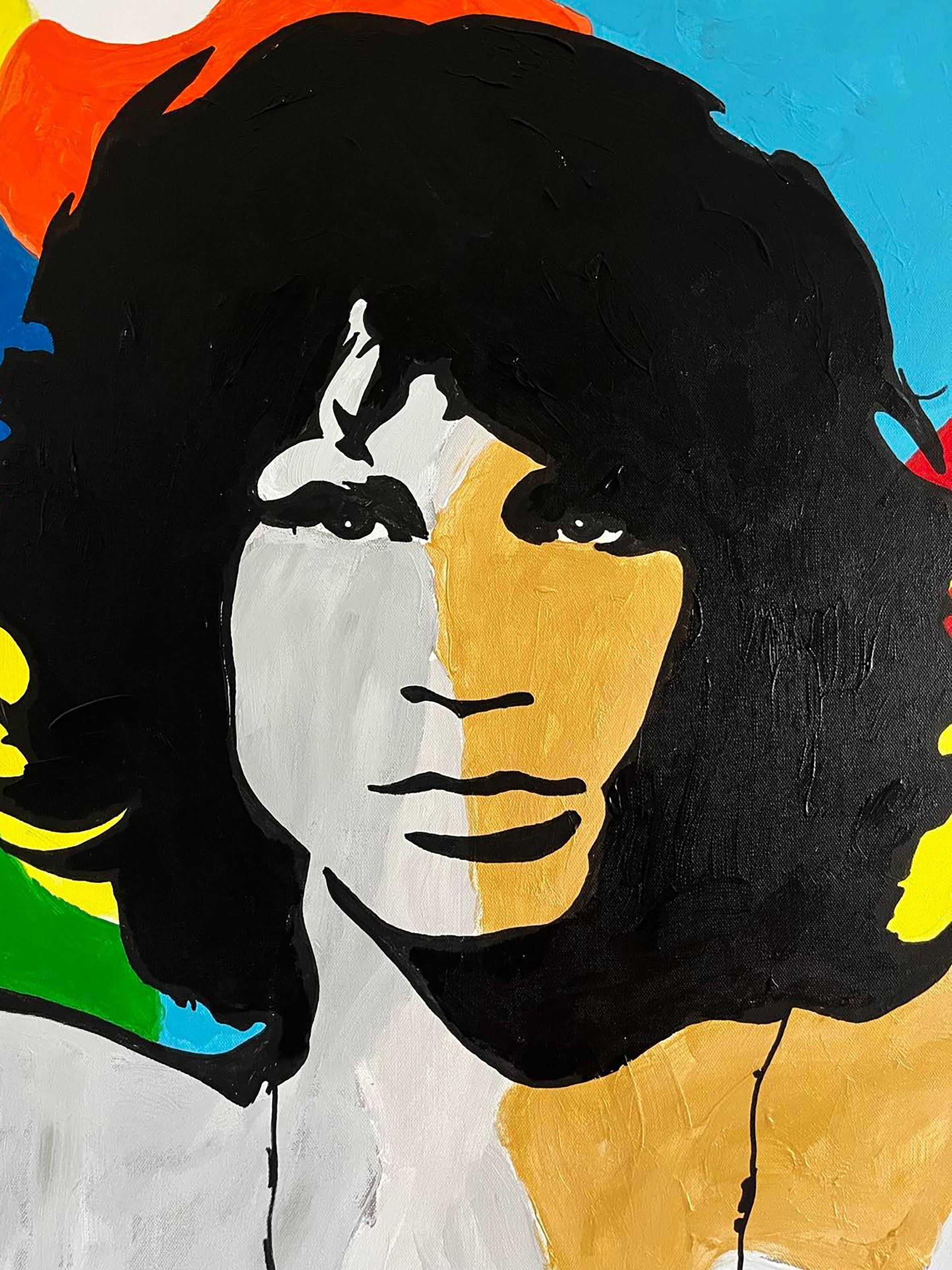 JIM MORRISON, Painting, Acrylic on Canvas For Sale 1