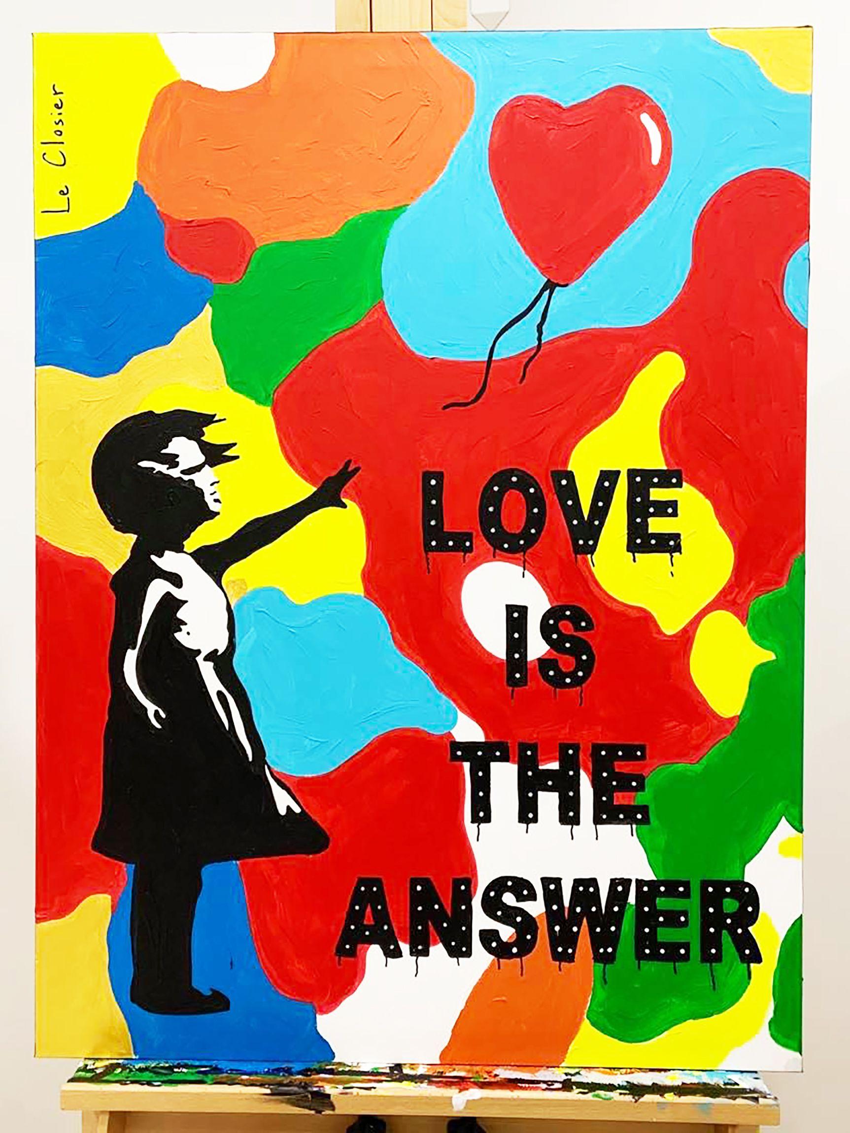 LOVE IS THE ANSWER, Painting, Acrylic on Canvas For Sale 1