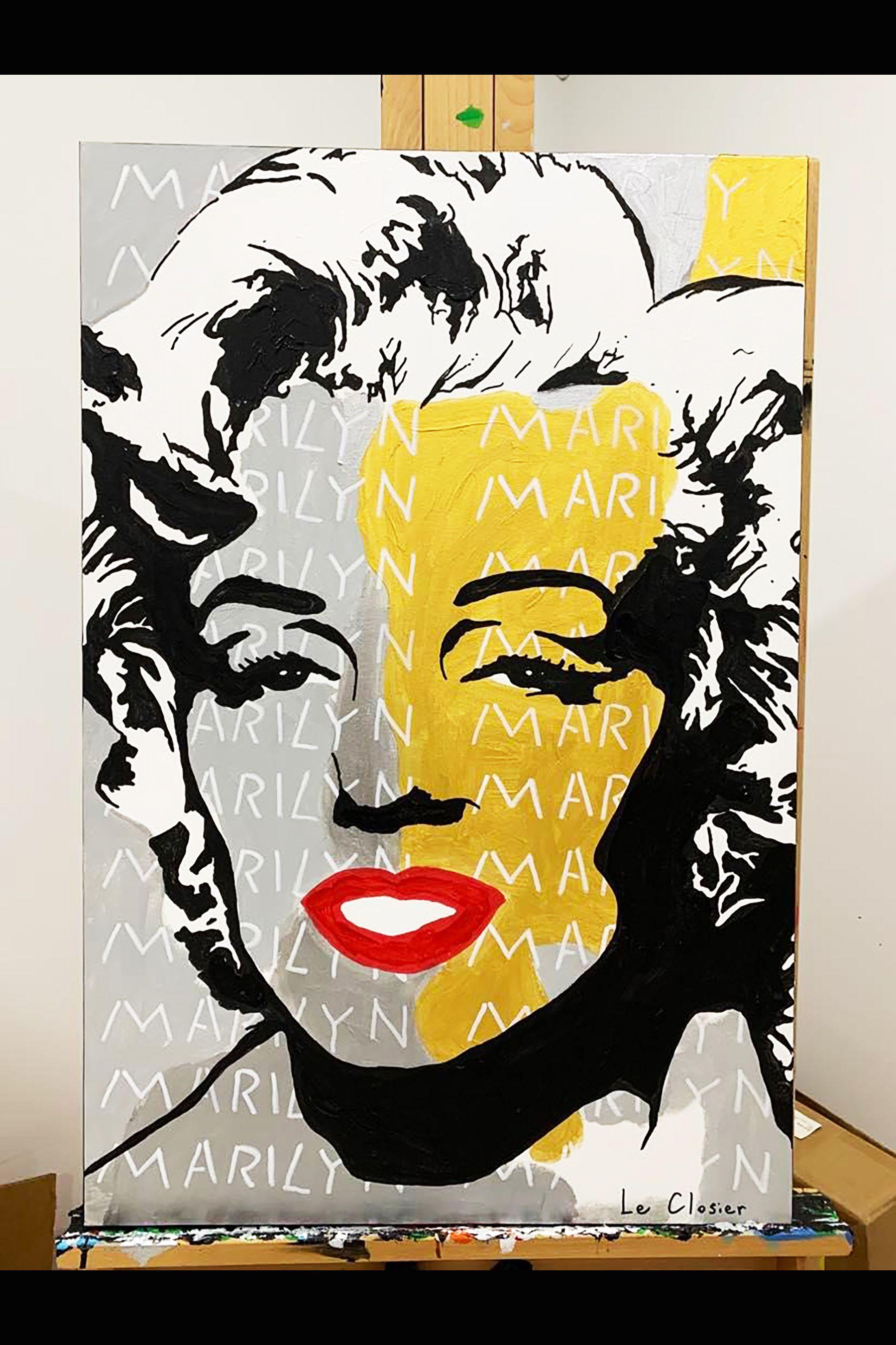 MARILYN (GOLD), Painting, Acrylic on Canvas For Sale 1