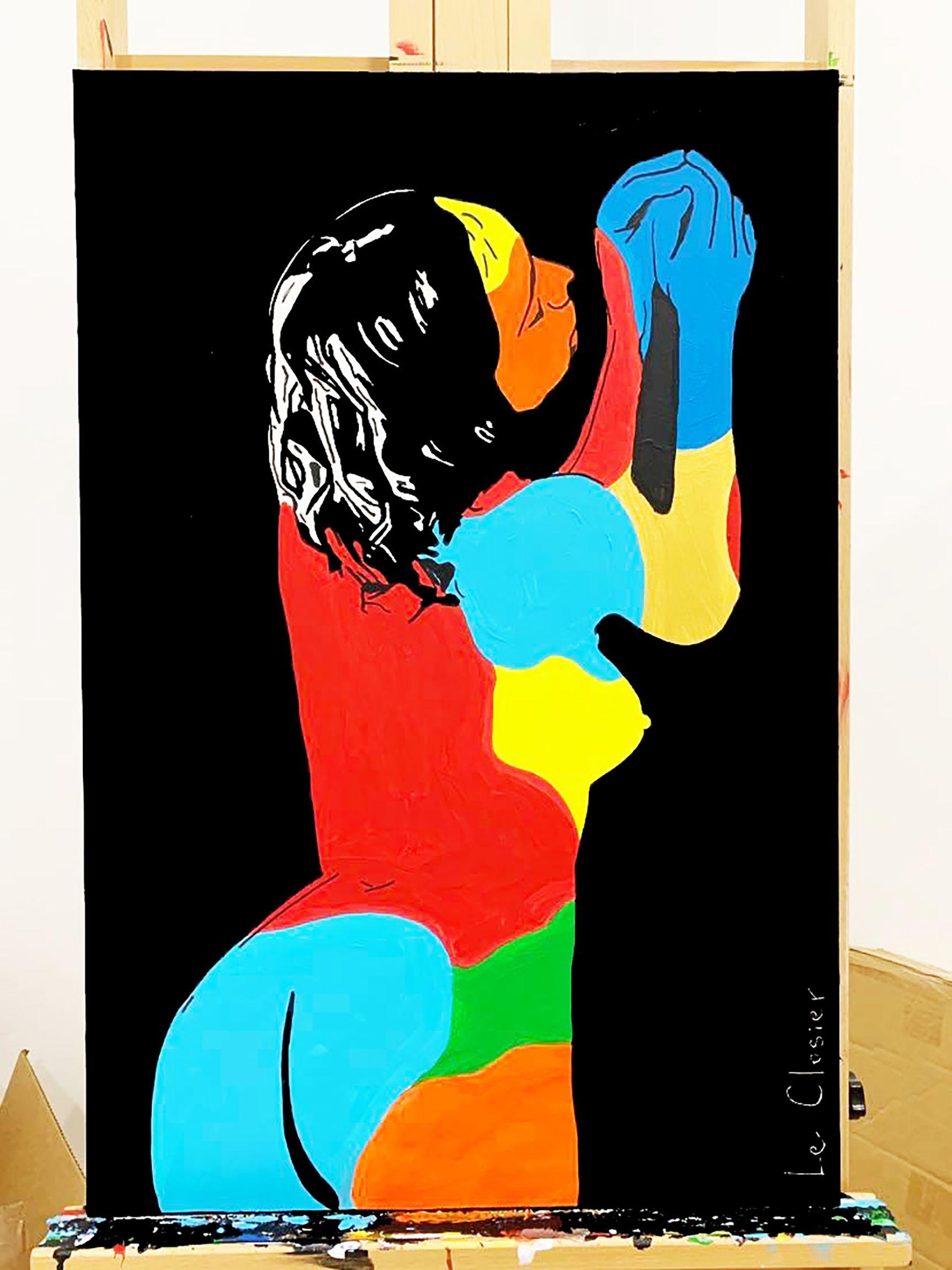 NUDE #12, Gemälde, Acryl auf Leinwand (Pop-Art), Painting, von Philippe Colpaert (Le Closier)