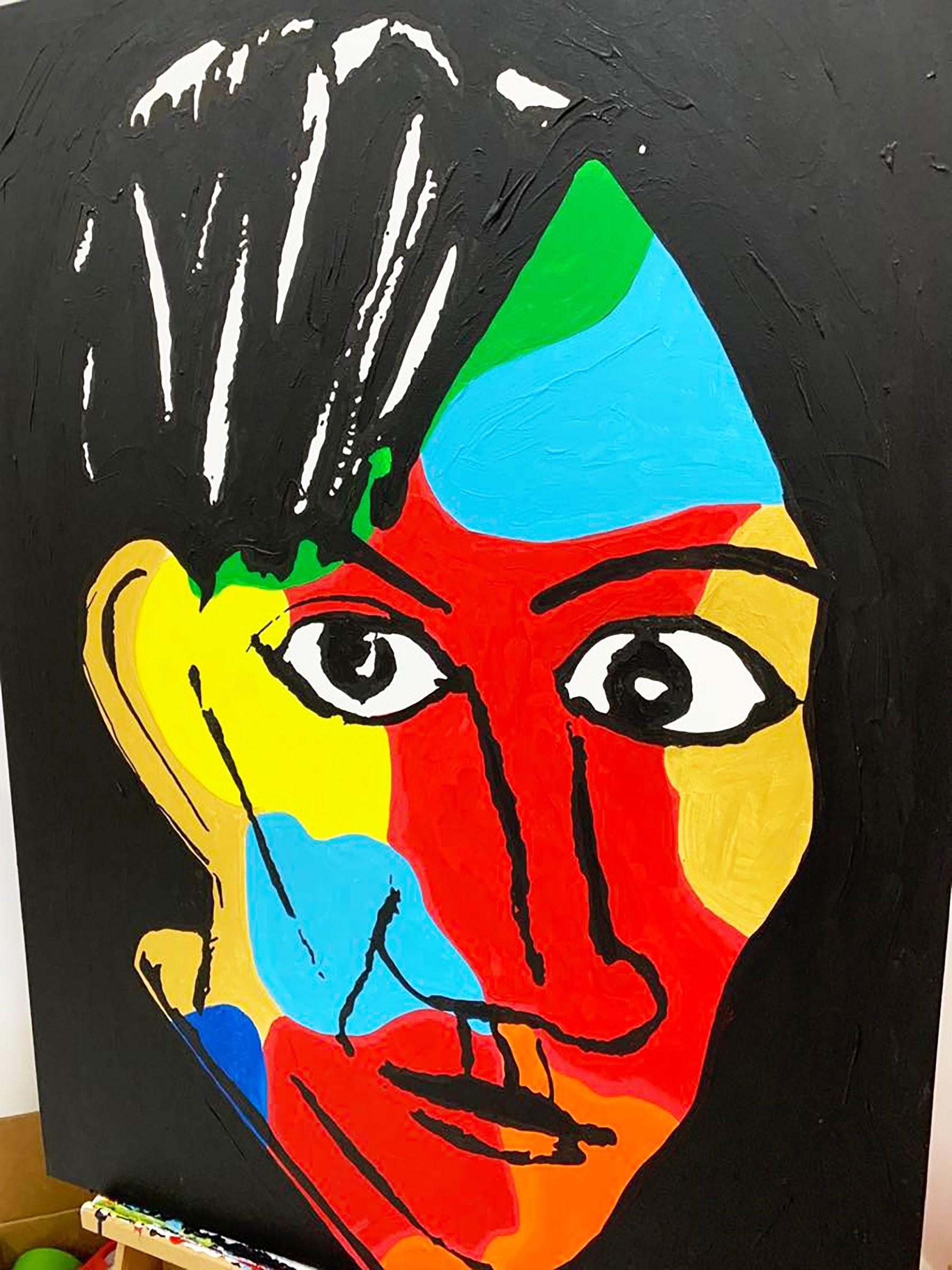 PICASSO, Gemälde, Acryl auf Leinwand im Angebot 2