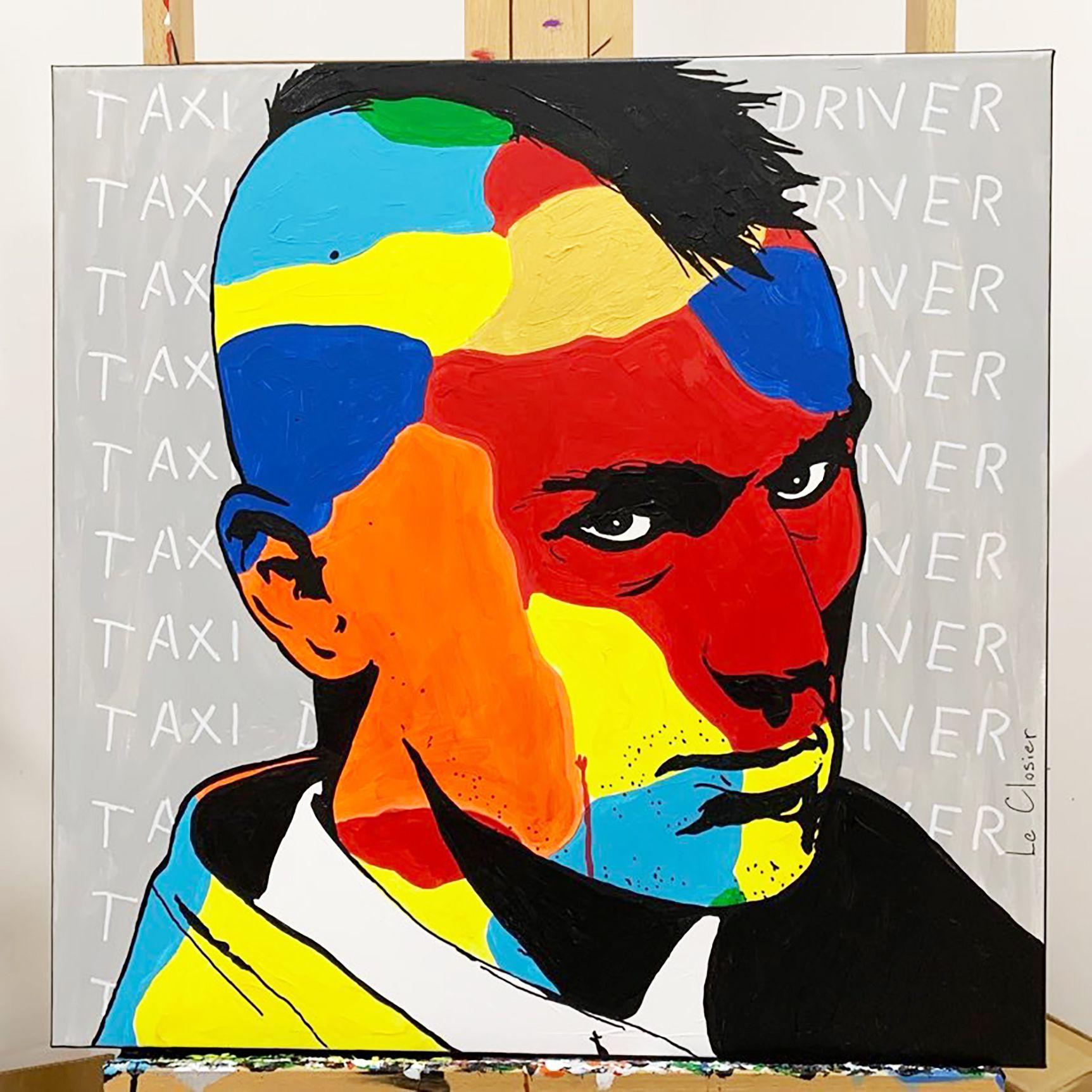 TAXI DRIVER, Gemälde, Acryl auf Leinwand (Pop-Art), Painting, von Philippe Colpaert (Le Closier)