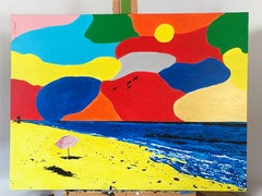 THE BEACH, Painting, Acrylic on Canvas