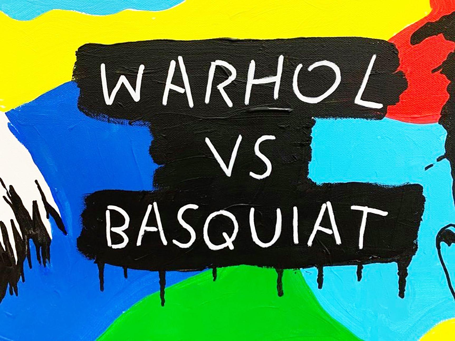 WARHOL VS BASQUIAT, Painting, Acrylic on Canvas For Sale 1