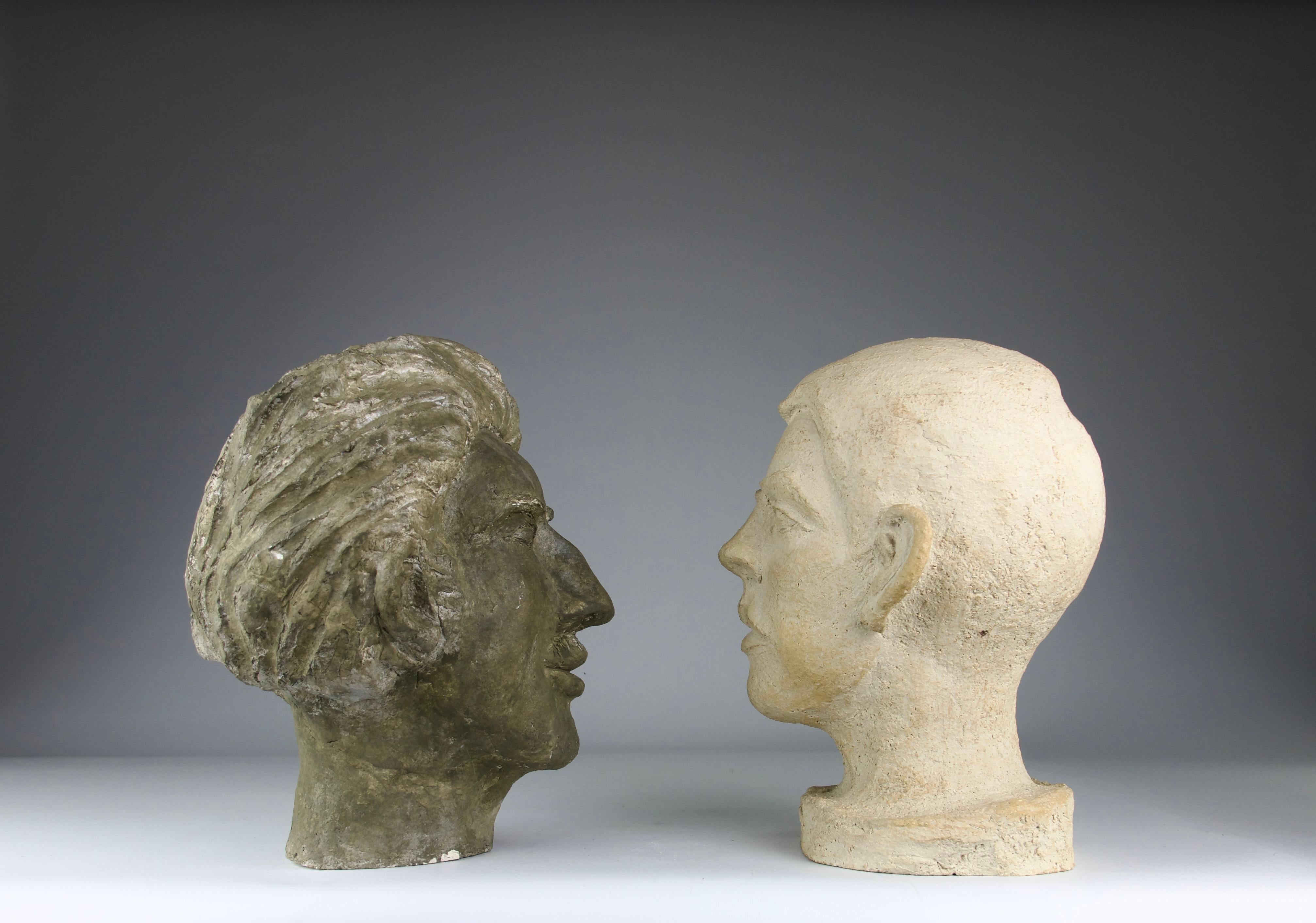 Contemporary Philippe Conficconi, Two Heads of Men, France, 2005 For Sale