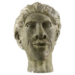 Philippe Conficconi, Green Earthenware Head of Man, France, 2005