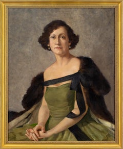 Philippe De Rougemont, Porträt einer Dame in einem Abendkleid