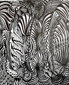 Grande lithographie française audacieuse Op Art Brut des années 1960, Philippe Dereux