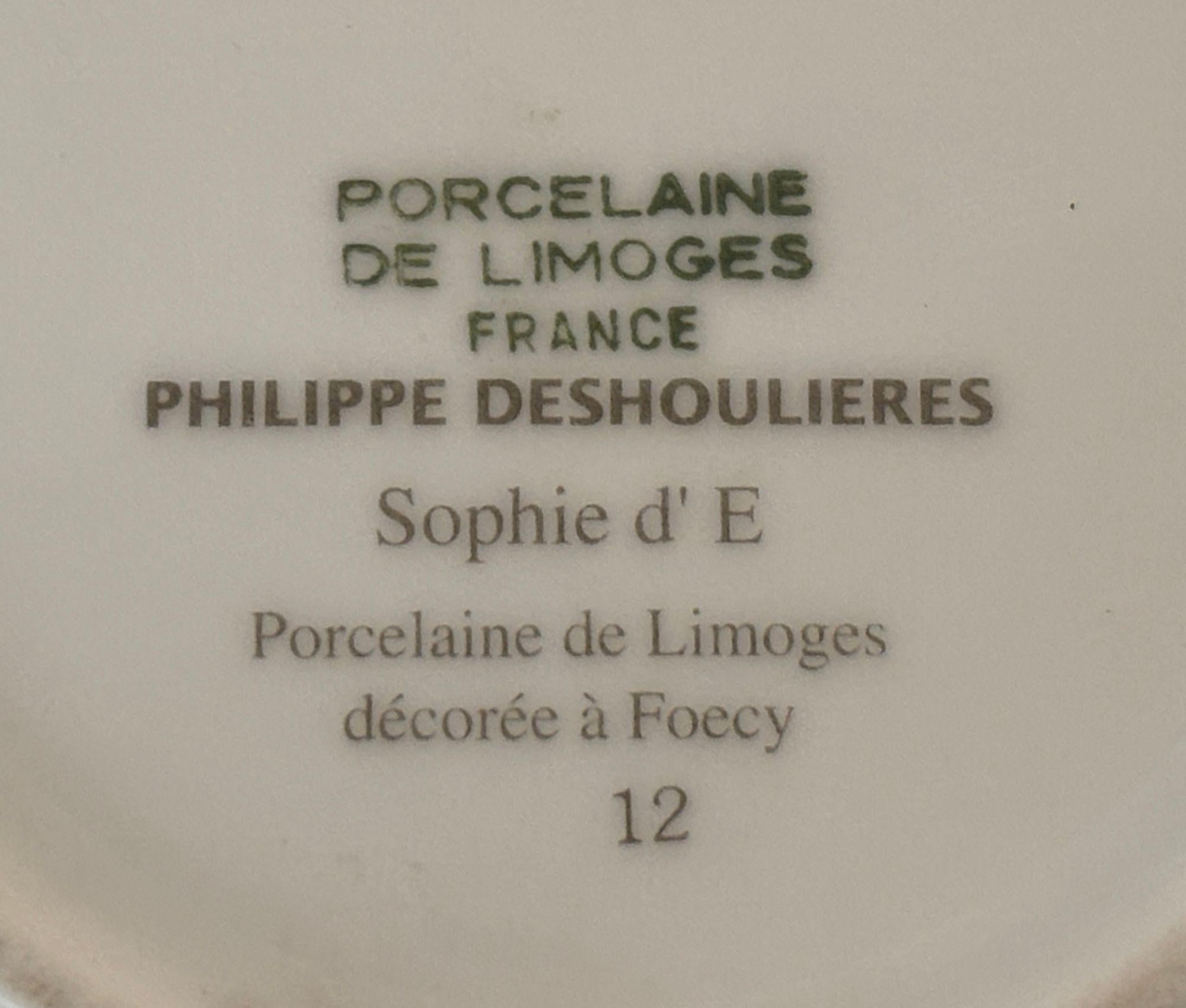 Philippe Deshoulieres for Sophie d’E Limoges Signed Porcelain Horse Trinket Box For Sale 5