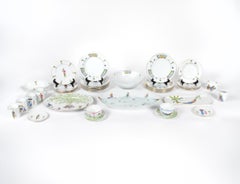 Philippe Deshoulieres Limoges "Les Caraïbes" Porcelain Dinner & Tea Service