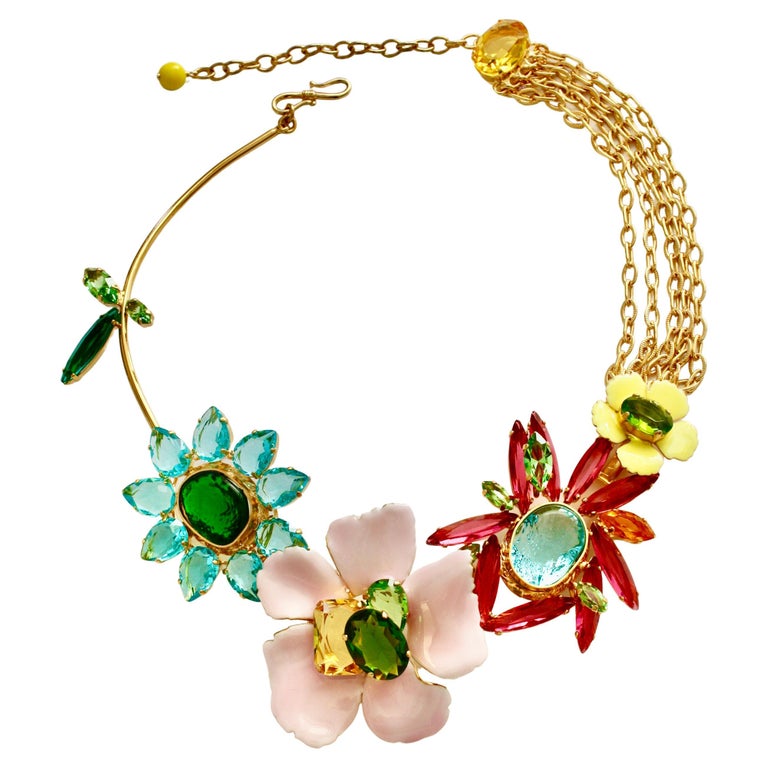 Philippe Ferrandis Asymmetric Floral Choker For Sale at 1stDibs | phillipe  ferrandis, philippe ferrandis paris jewelry