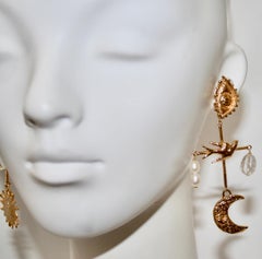 Philippe Ferrandis Asymmetric Symbols Earrings