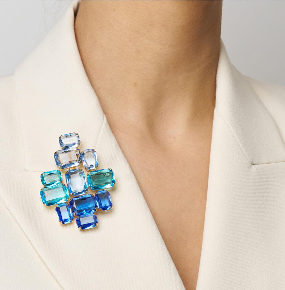 Women's or Men's Philippe Ferrandis Baléares Aqua Clip Earrings