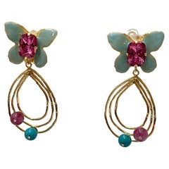 Philippe Ferrandis Butterfly Clip Earrings 