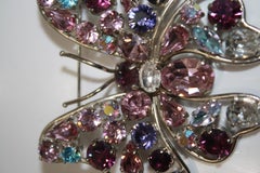 Philippe Ferrandis Broche papillon en cristal