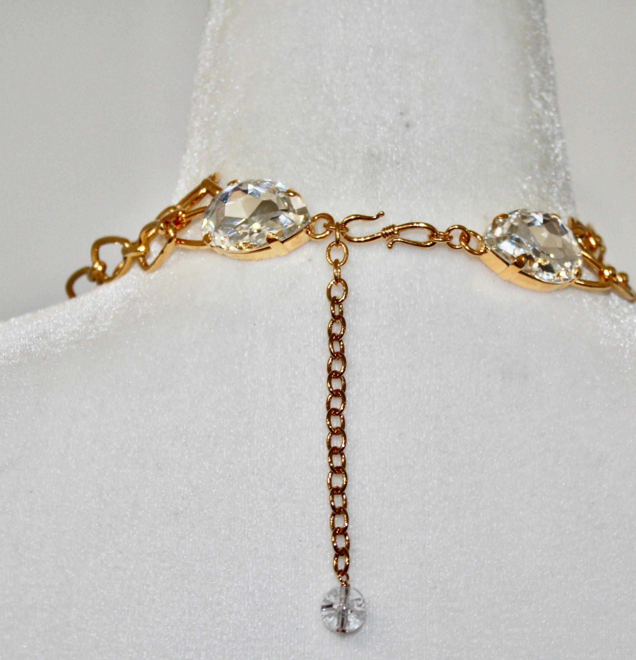 Philippe Ferrandis Crystal and Gold Unique Choker. 1