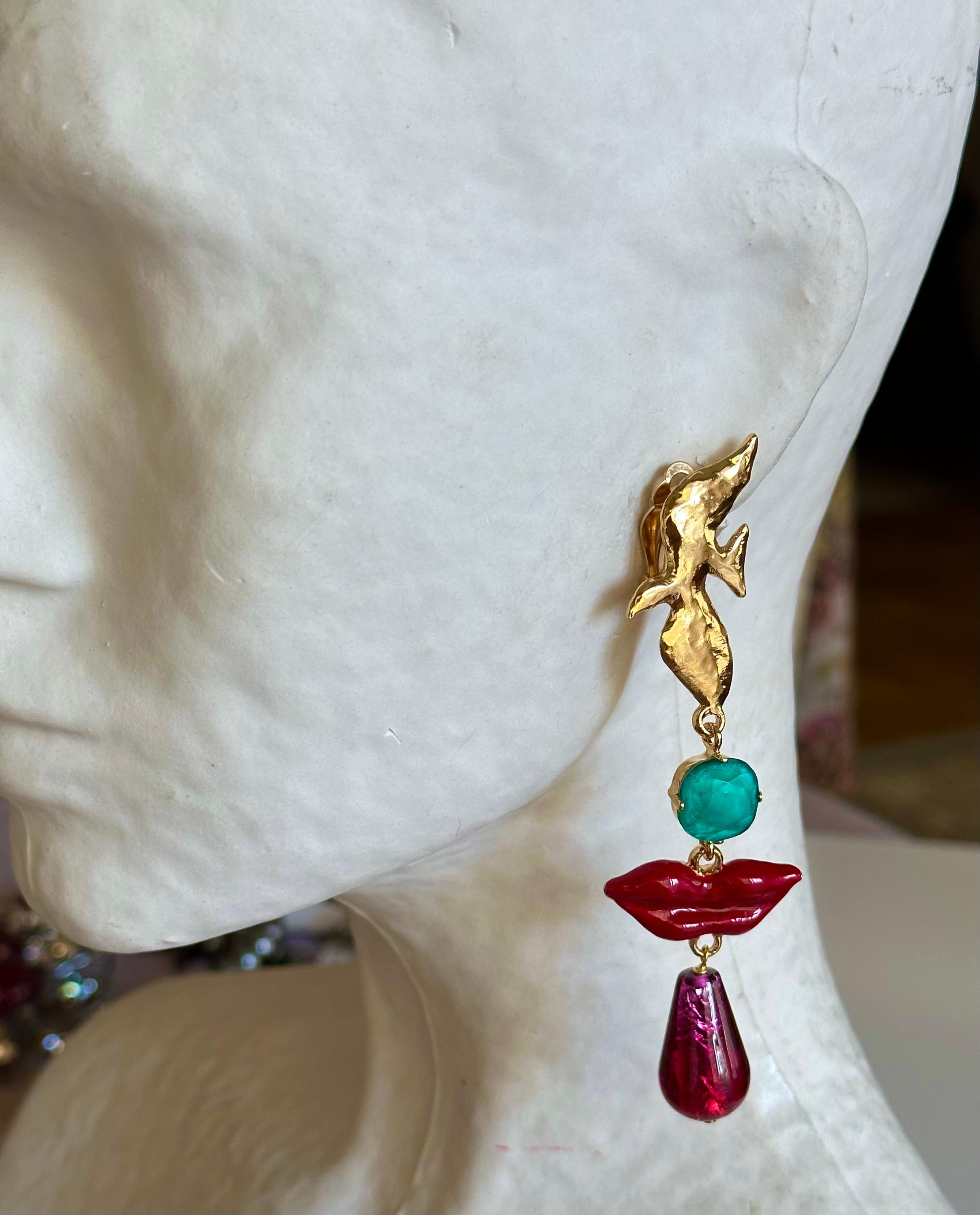 Philippe Ferrandis Dali Drop Earrings For Sale 1
