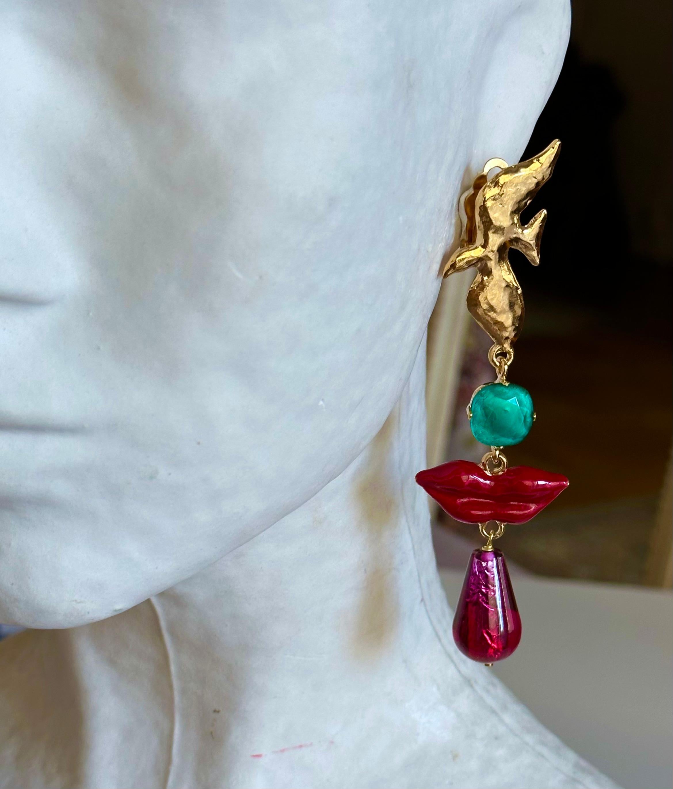 Philippe Ferrandis Dali Drop Earrings For Sale 2