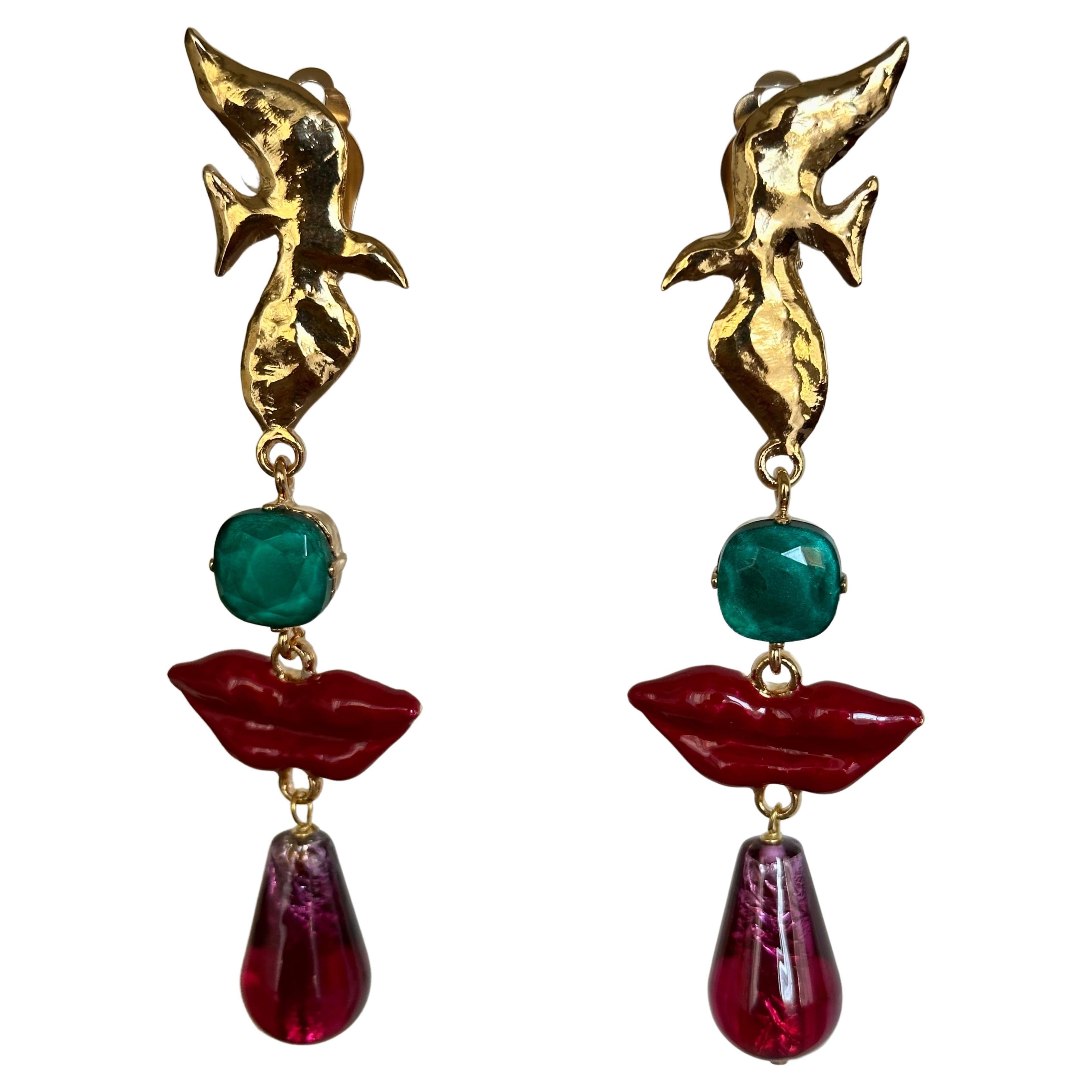 Philippe Ferrandis Dali Drop Earrings For Sale