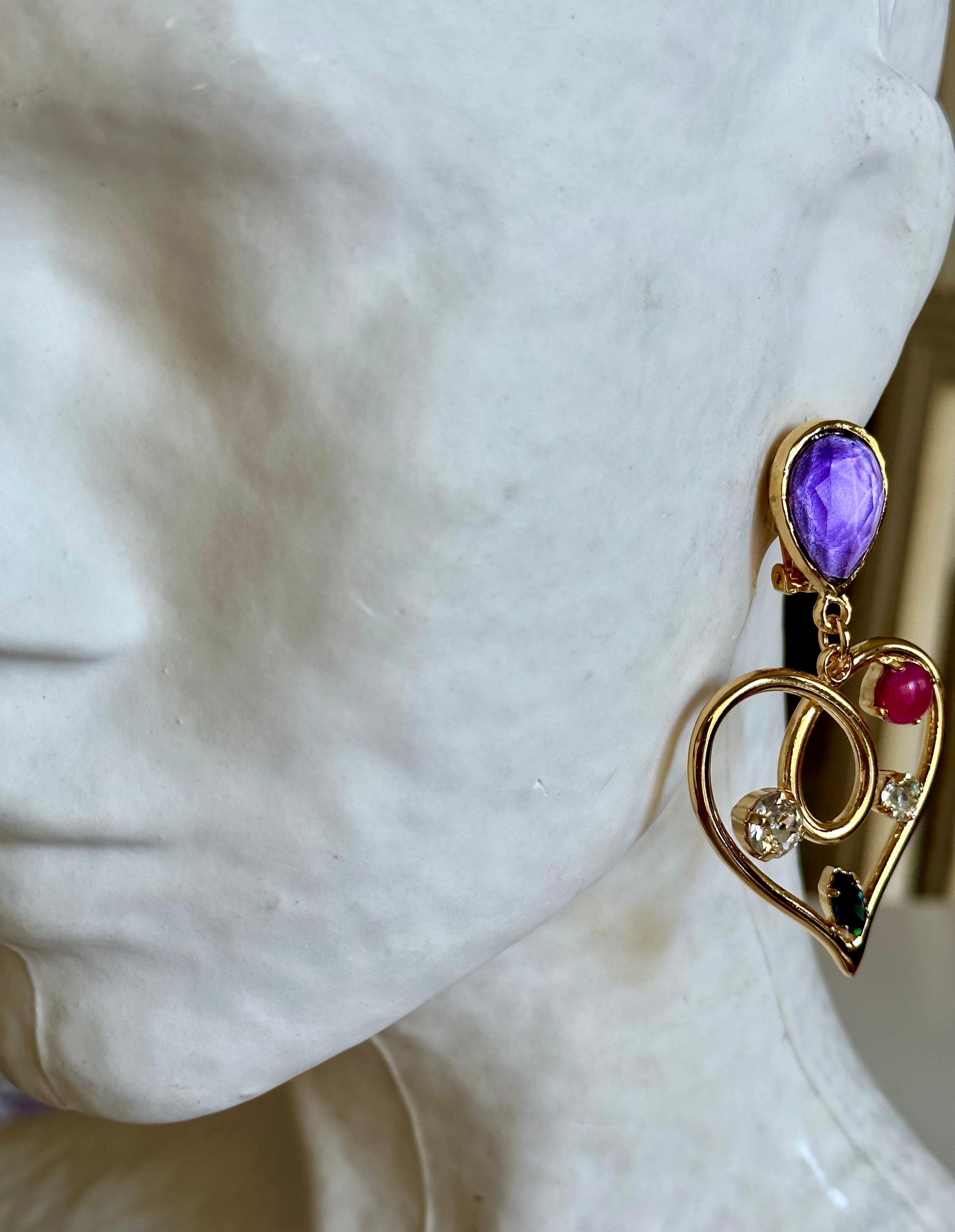 Philippe Ferrandis Dali Heart Earrings  For Sale 1