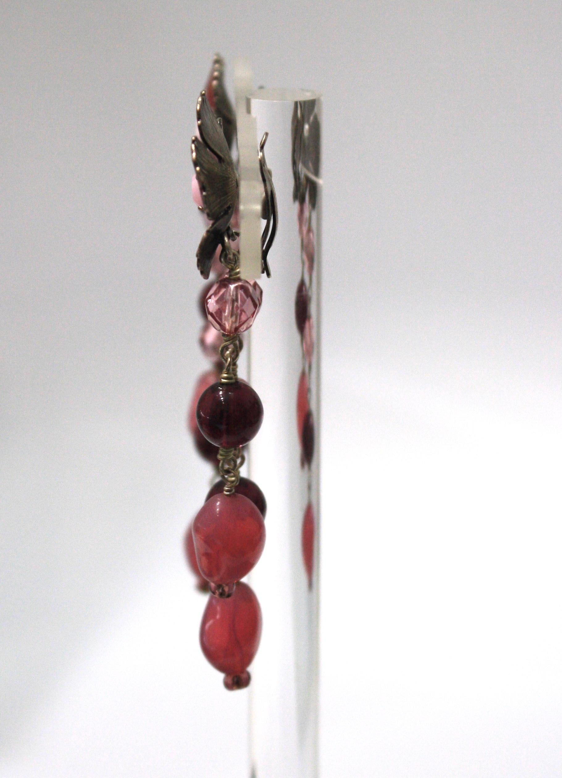 wine colour earrings