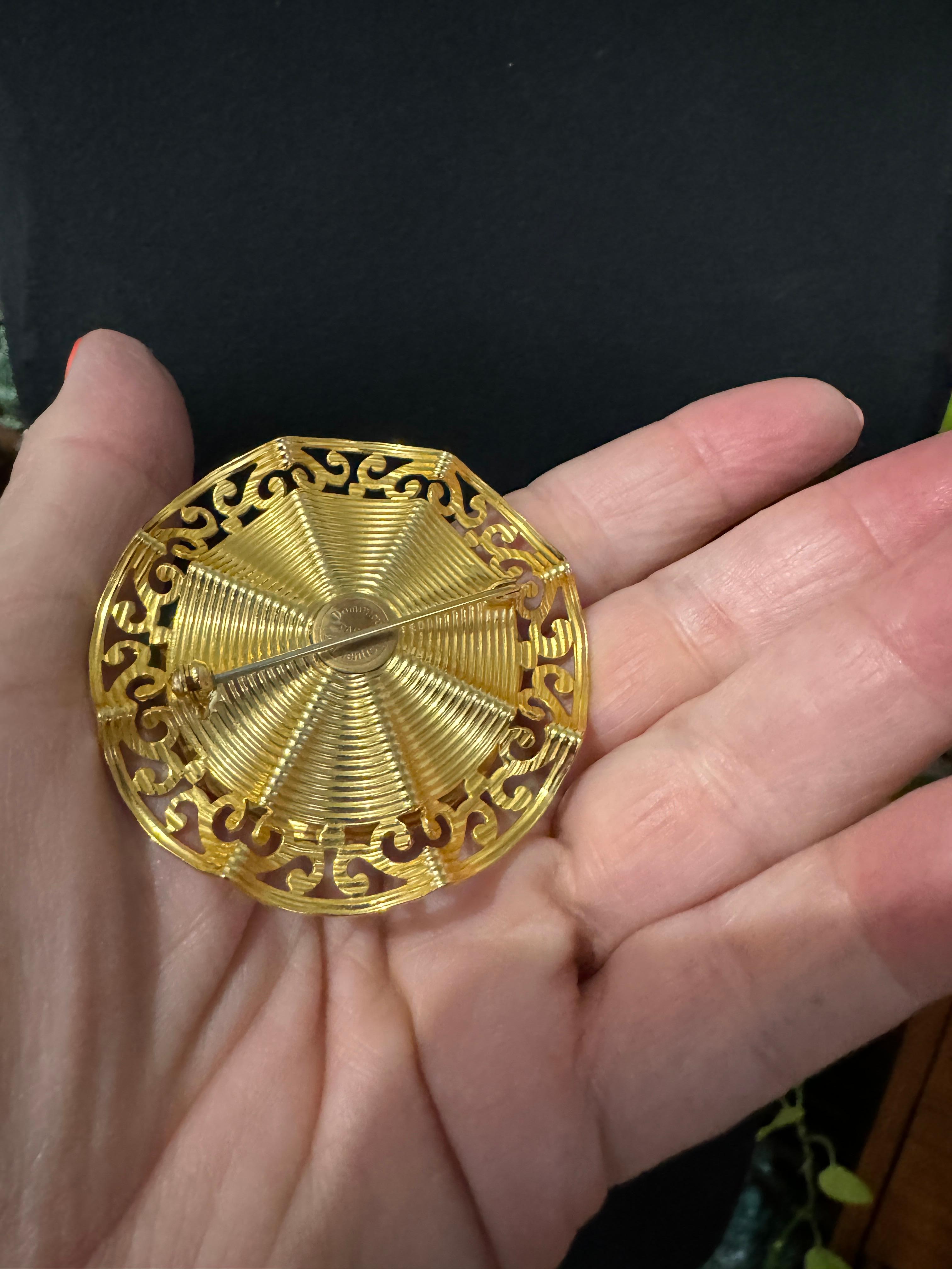 Vergoldete Philippe Ferrandis-Brosche/Anstecknadel 1990er Jahre im Angebot 7