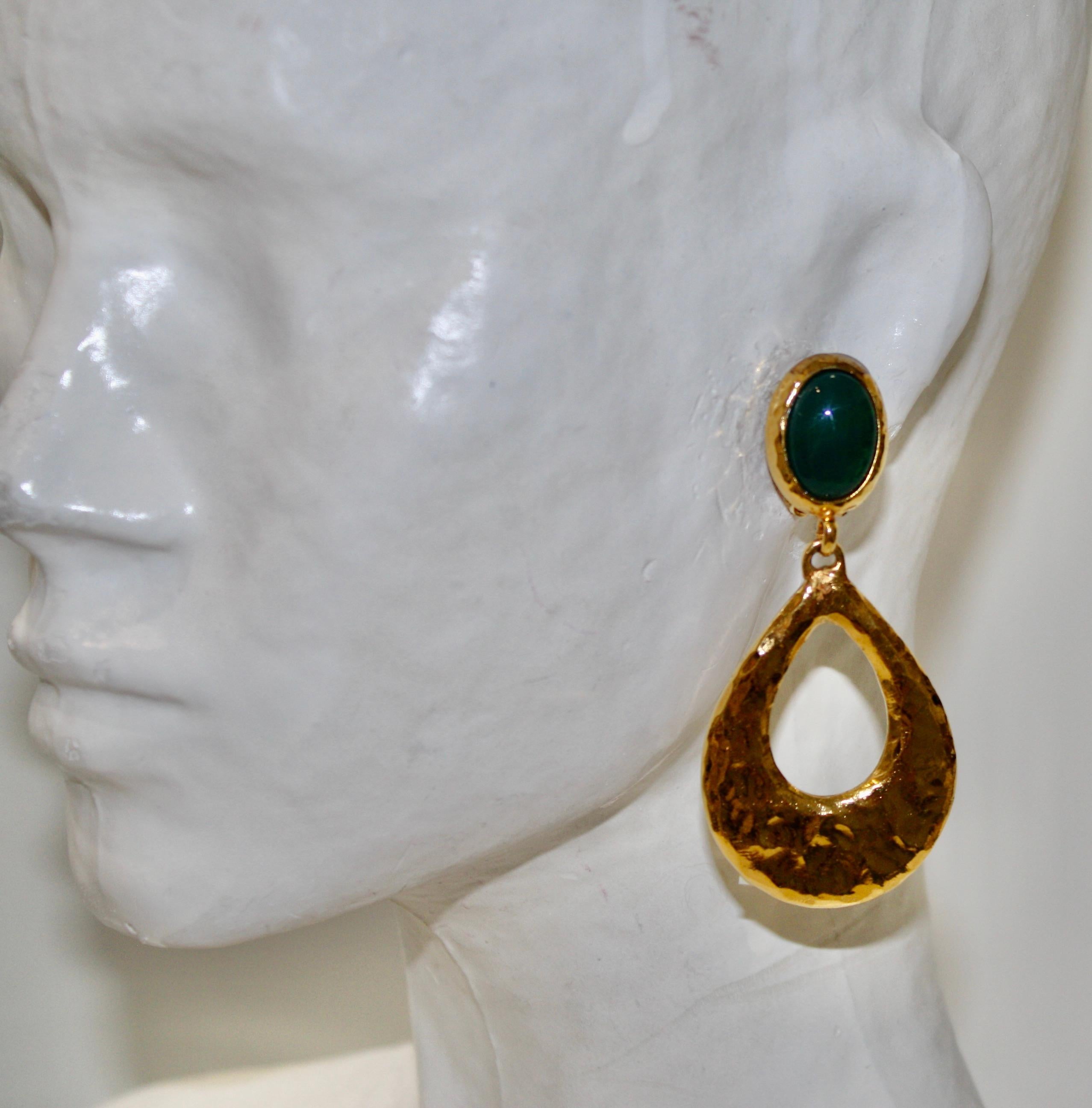 Women's or Men's Philippe Ferrandis Green Agate Drop