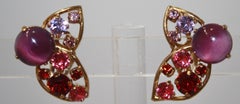 Philippe Ferrandis Half Butterfly Clip Earrings